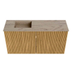 Mondiaz JOYA-DLUX Meuble de toilette 80cm - couleur Oak - Vasque FAYE position Gauche Sans trou de robinet couleur Arena SW1423878