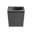 MONDIAZ TURE-DLUX Meuble toilette - 40cm - Dark Grey - EDEN - vasque Lava - position droite - sans trou de robinet SW1103754