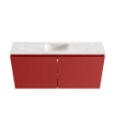 MONDIAZ TURE-DLUX Meuble toilette - 100cm - Fire - EDEN - vasque Ostra - position centrale - 1 trou de robinet SW1104825