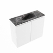 MONDIAZ TURE-DLUX Meuble toilette - 60cm - Talc - EDEN - vasque Lava - position centrale - sans trou de robinet SW1103601