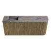 Mondiaz JOYA-DLUX 101.6cm toiletmeubel - ronding rechts kleur Dusk - Wastafel FAYE positie Links 1 kraangat kleur Sombra. SW1426173