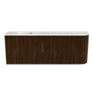 Mondiaz JOYA-DLUX 111.6cm toiletmeubel - ronding rechts kleur Walnut - Wastafel FAYE positie Links 1 kraangat kleur Ostra. SW1422624