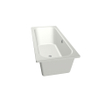 Xenz Aruba Ligbad - 170x75x48 - afvoer Midden - overloop andere kant - acryl - wit mat SW378286