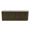 Mondiaz JOYA-DLUX 111.6cm toiletmeubel - ronding rechts kleur Shadow - Wastafel FAYE positie Links Zonder kraangat kleur Glace. SW1422818