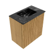 Mondiaz JOYA-DLUX 40cm toiletmeubel - kleur Oak - Wastafel FAYE positie Midden Zonder kraangat kleur Lava. SW1422033