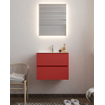 Mondiaz VICA Ensemble de meuble de salle de bain - 60cm - meuble sous-vasque fire - 2 tiroirs - lavabo moon milieu - 1 trou de robinet - version XL 60cm haut SW1090721