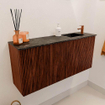 Mondiaz JOYA-DLUX 90cm toiletmeubel - kleur Ruby - Wastafel FAYE positie Rechts 1 kraangat kleur Lava. SW1423616