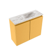MONDIAZ TURE-DLUX meuble WC 60 cm Ocre. EDEN lavabo Glace position droite. Avec 1 trou de robinet. SW1103359