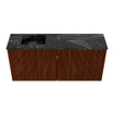Mondiaz JOYA-DLUX 90cm toiletmeubel - kleur Ruby - Wastafel FAYE positie Links 1 kraangat kleur Lava. SW1423676