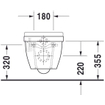 Duravit Starck 3 WC suspendu à fond creux 48cm avec accrochage caché et Wondergliss Blanc 0315326