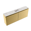 MONDIAZ TURE-DLUX Meuble de toilettes 120 cm Oro. EDEN lavabo Glace position centrale. Avec 1 trou de robinet. SW1103403