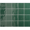 Terravito Viondo carreau mural - 13x13cm - 10mm - Carré - Vert ancien Brillant SW542658