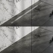 Grille de pose de carreaux Brauer - 200x7x6.8cm - flasque de sol - réversible - inox SW17976