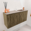 Mondiaz JOYA-DLUX 80cm toiletmeubel - kleur Dusk - Wastafel FAYE positie Rechts 1 kraangat kleur Saba. SW1426054