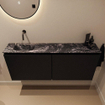 MONDIAZ TURE-DLUX Meuble toilette - 120cm - Urban - EDEN - vasque Lava - position gauche - sans trou de robinet SW1103673