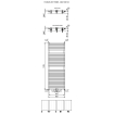 Plieger Florian Nxt M designradiator enkel horizontaal met middenaansluiting 1406x500mm 759W wit 7255408