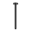 IVY Pact Ensemble de douche pluie - encastré - symmetry - inverseur d’arrêt 2 voies - bras de plafond 30 cm - pomme de douche principale medium 30 cm - barre de douche avec sortie - flexible de douche 150 cm - douchette satin spray - Chrome noir PVD SW1036364