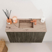 Mondiaz JOYA-DLUX 60cm toiletmeubel - kleur Shadow - Wastafel FAYE positie Midden 1 kraangat kleur Arena. SW1424792