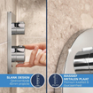 GROHE QuickFix Precision Thermostat Perfect Système de douche encastré - tête de douche Vitalio Rain Mono 310 - chrome. SW1120179