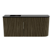 Mondiaz JOYA 91.6cm toiletmeubel - ronding rechts kleur Shadow - Wastafel FAYE positie Links 1 kraangat kleur Urban. SW1421564