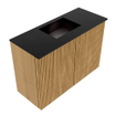 Mondiaz JOYA 60cm meuble de salle de bains WC - couleur Oak - Vasque FAYE position Milieu Sans trou de robinet couleur Urban. SW1421187