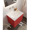 Mondiaz VICA ensemble de meuble de salle de bain - 60cm - meuble sous-vasque fire - 2 tiroirs - lavabo moon milieu - sans trou de robinet XL version 60cm haut SW1090734