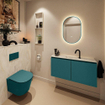 MONDIAZ TURE-DLUX Meuble toilette - 100cm - Smag - EDEN - vasque Ostra - position centrale - 1 trou de robinet SW1105064