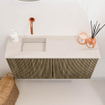 Mondiaz JOYA-DLUX 80cm toiletmeubel - kleur Dusk - Wastafel FAYE positie Links Zonder kraangat kleur Meli. SW1425826