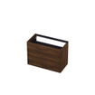 INK Wastafelonderkast - 90x45x65cm - 2 lades - push to open - met rechte opdekfronten - MFC - Koper eiken SW352566