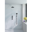 Fortifura Nebbio Regendoucheset - inbouwkraan - inbouwdeel - wandaansluitbocht - doucheslang glad - ronde handdouche - 35cm wandarm - 30cm ronde hoofddouche - zwart mat SW1237503