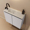 MONDIAZ TURE-DLUX Meuble toilette - 60cm - Cale - EDEN - vasque Opalo - position gauche - 1 trou de robinet SW1104264