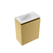 MONDIAZ TURE-DLUX Meuble toilette - 40cm - Oro - EDEN - vasque Opalo - position gauche - sans trou de robinet SW1104451