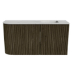 Mondiaz JOYA-DLUX 81.6cm toiletmeubel - ronding links kleur Shadow - Wastafel FAYE positie Rechts 1 kraangat kleur Opalo. SW1422921