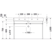Duravit Vero lavabo 120x47cm 2 trous de robinet avec trop-plein blanc brillant 0293351