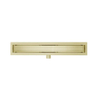 FugaFlow Efficiente Anta caniveau de douche - 90cm - avec grille - avec bride - or brossé SW1451449