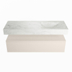 MONDIAZ ALAN - DLUX Ensemble de meubles de salle de bains - 130cm - meuble bas - Linen - 1 tiroir - lavabo suspendu - vasque à droite - 1 trou de robinet - Opalo SW806670