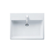 Duravit Vero Air Wastafel - 60x47cm - 1 kraangat - met overloop - geslepen - wondergliss - wit SW156991