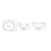 Plieger Scale keramische opbouw waskom ovaal 40.6xx32.2xx18.2cm mat wit SW94938