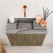 Mondiaz JOYA-DLUX Meuble de toilette 50cm - couleur Dusk - Vasque FAYE position Gauche Sans trou de robinet couleur Sombra. SW1426116