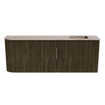 Mondiaz JOYA-DLUX Meuble de salle de bains - 111,6cm - arrondi gauche couleur Shadow - Vasque FAYE position Droite Sans trou de robinet couleur Arena SW1424849