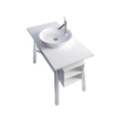 Duravit Cape cod lavabo à poser rond 48 cm. avec 1 trou de robinetterie blanc 0293442