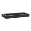 BRAUER Lava wastafel 100x46x2cm - 1 wasbak - 0 kraangaten - natuursteen - basalt antraciet SW6638