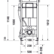 Duravit Durasystem inbouwreservoir 115cm sensowash voorb+ hyg.spoel. SW705715