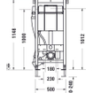 Duravit DuraSystem Inbouwreservoir met frame SW705715