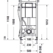 Duravit DuraSystem inbouwreservoir voor Sensowash - 115x50cm - met geurafzuiging - met hygiënespoeling SW705715