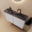 MONDIAZ TURE-DLUX Meuble de WC 80 cm Cale. EDEN lavabo Lava position milieu. Avec 1 trou de robinet. SW1103691