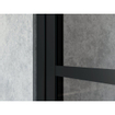 Saniclass Bellini Cabine de douche 110x100x200cm avec paroi fixe verre de sécurité anticalcaire cadre Lines à l'extérieur Noir mat SW543444
