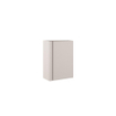 FugaFlow Eccelente Arredo Ensemble meuble de toilette - 40x65cm - 1 porte - 1 trou de robinet - droit - lave-mains pierre naturelle foncée - coton mat (beige) SW1522192