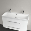 Villeroy & Boch Avento lavabo meuble - 100x47cm - 2 trous de robinet avec trop-plein blanc SW59853