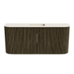 Mondiaz JOYA-DLUX Meuble de salle de bains 93.2cm - arrondi gauche et droite couleur Shadow - Vasque FAYE position Milieu Sans trou de robinet couleur Meli SW1424928